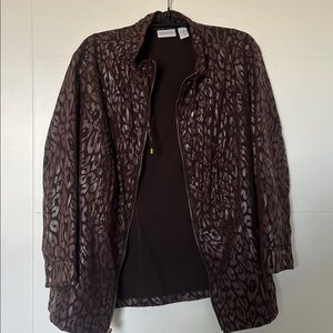 Chico’s Brown Animal Print Jacket